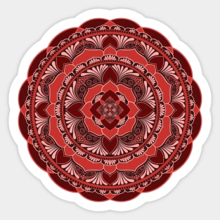 Root Chakra Red Mandala Sticker